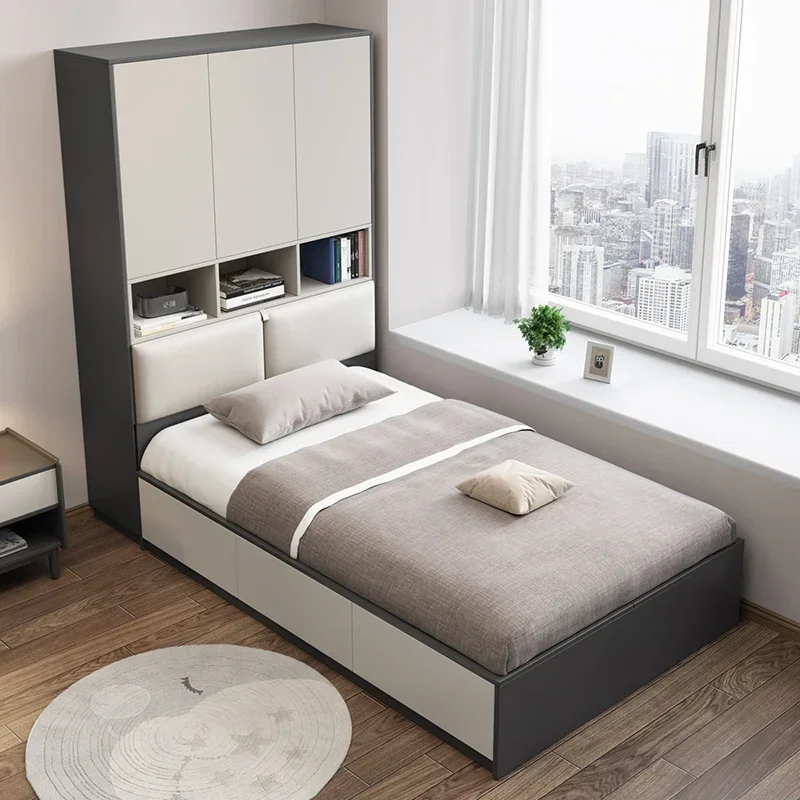 Tatami bed, multifunctional single storage bed, bedroom, children's , wardrobe, , all in one