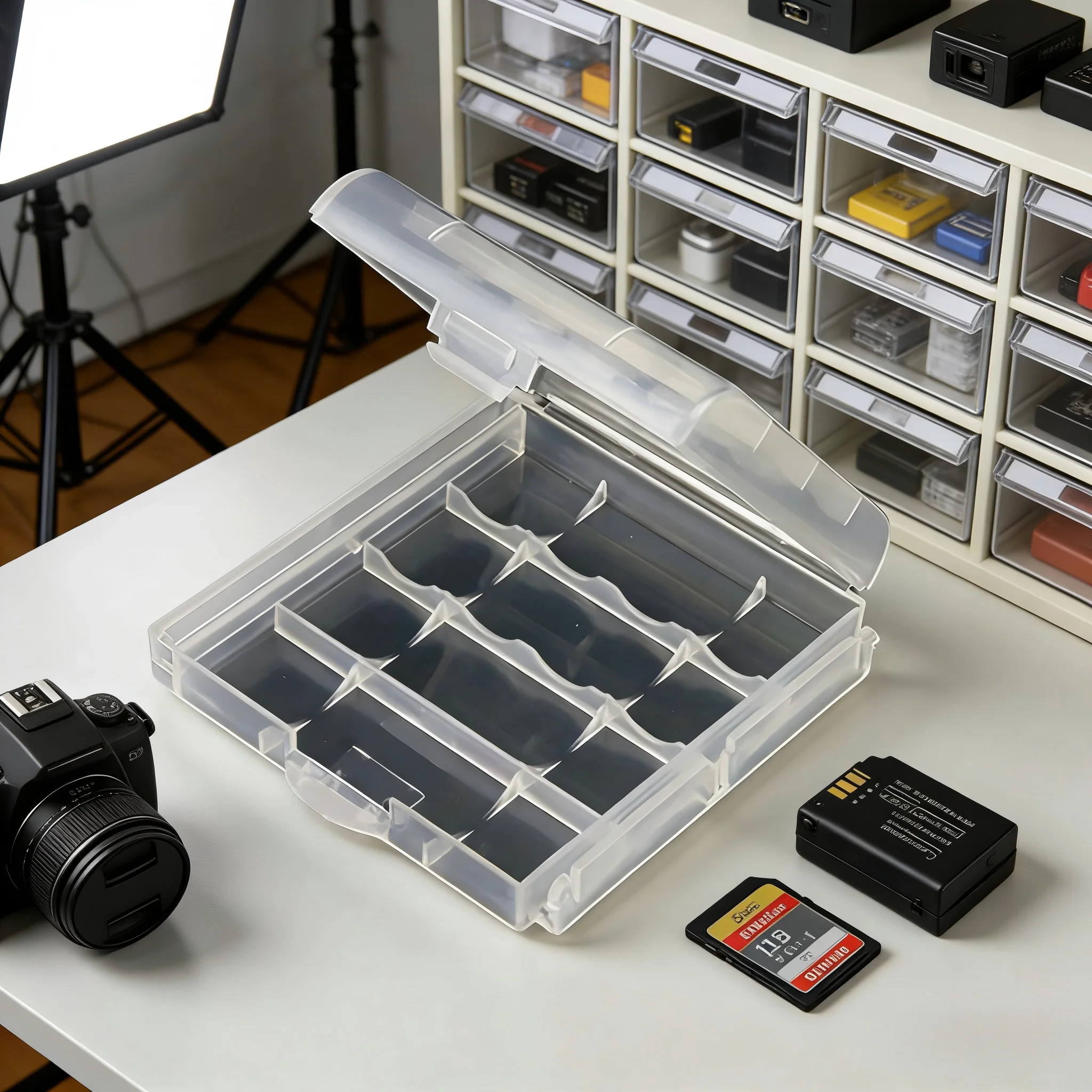 2Pcs Universal Transparent Plastic Battery Storage Case AAA AA Battery Box Organizer Holder for Home And Office image 4