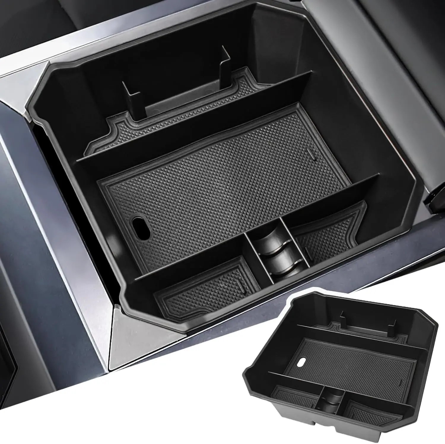

RUNROAD Center Console Organizer for Tesla Cybertruck 2024 Interior Accessories Center Console Organizer Secondary Storage Box