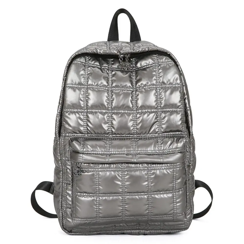 Zaino in cotone spaziale tinta unita moda Borsa a tracolla a bolle pieghettata in nylon Zaino Zaino per studenti nuvola Streetwear