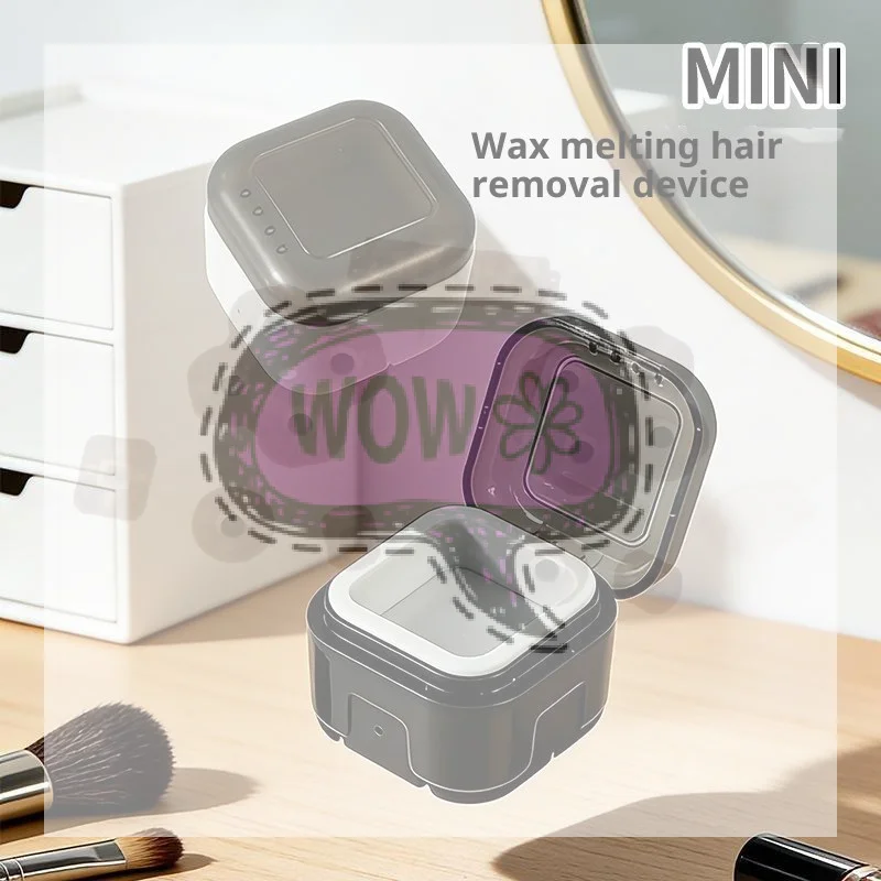 【HBA】Mini Wax Heater Machine Silicone Bowl Wax Warmer Nose Ear Hair Removal Waxing Kit Wax Bean Wax Heating Melting Pot Melter