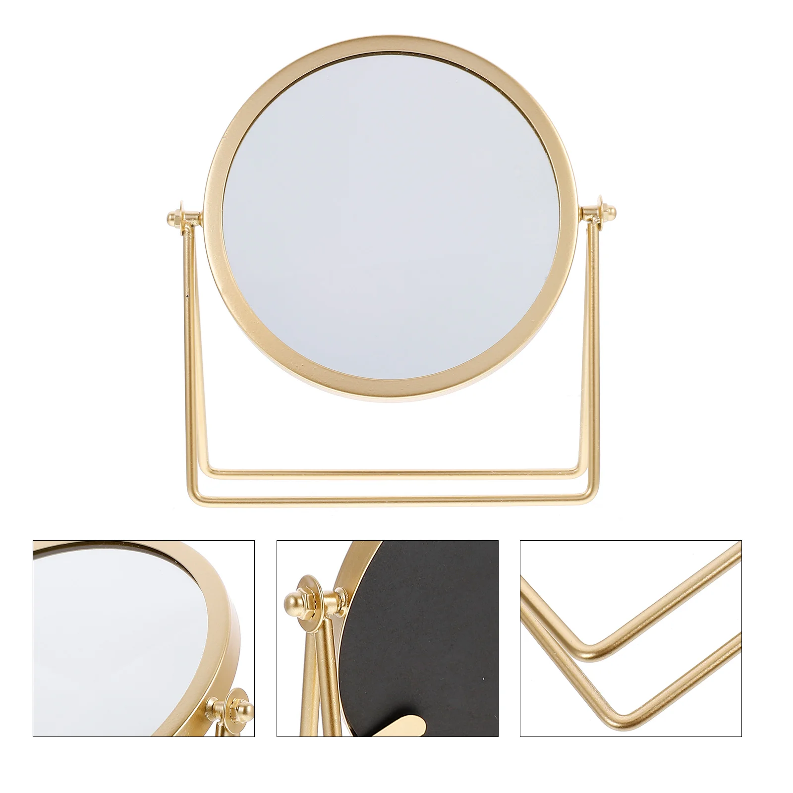 Mirror Round Swivel Mirror for Table Desk Desktop Countertop Up-Close Grooming Makeup Application