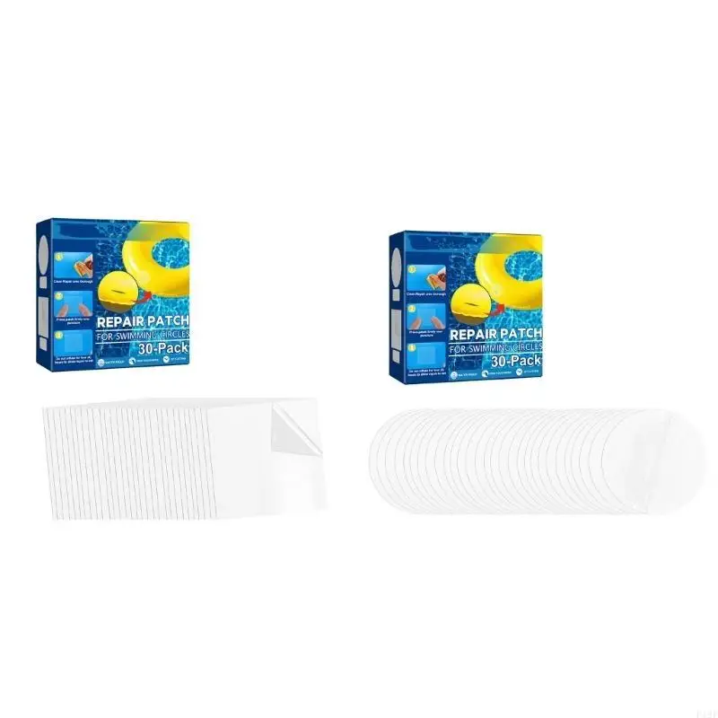 

F19F 30pcs Repair Tape Kits for SwimRings Inflatable Boats Waterproof Repair Tape