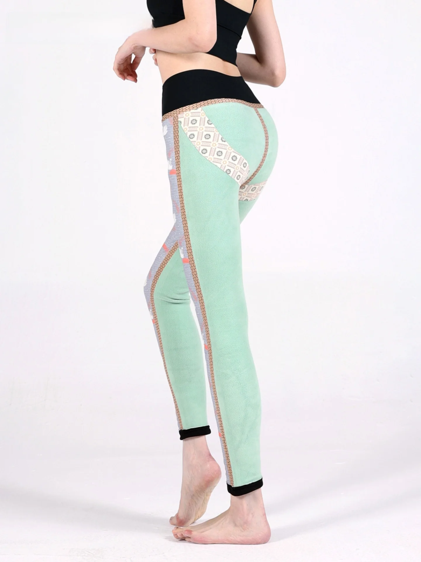 라 샤펠 구스 다운 요가 팬츠 하이 웨이스트 여성용 베이스 레이어 아크 에이프 힙업 겨울 신상품