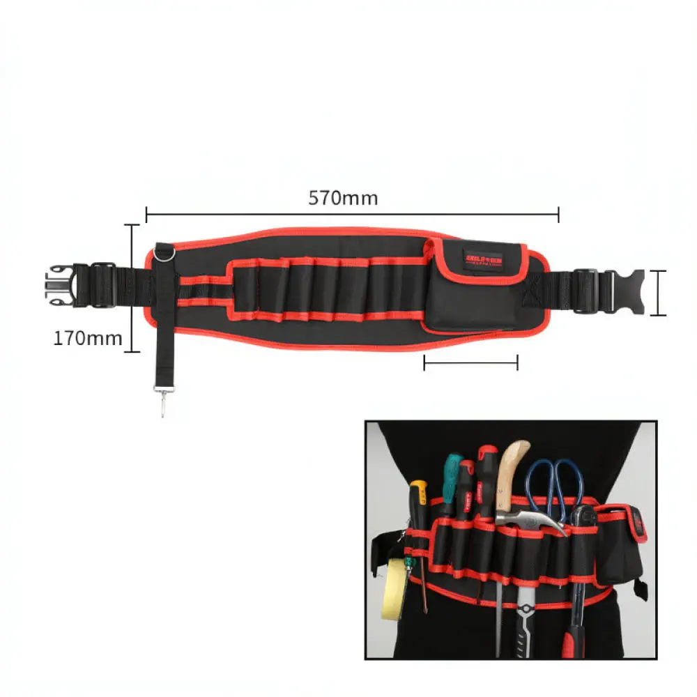 Multipurpose Tool Belt Pouch Oxford Cloth Electrician Hardware Storage Bag Durable Maintenance Equipment Organizer Pocket