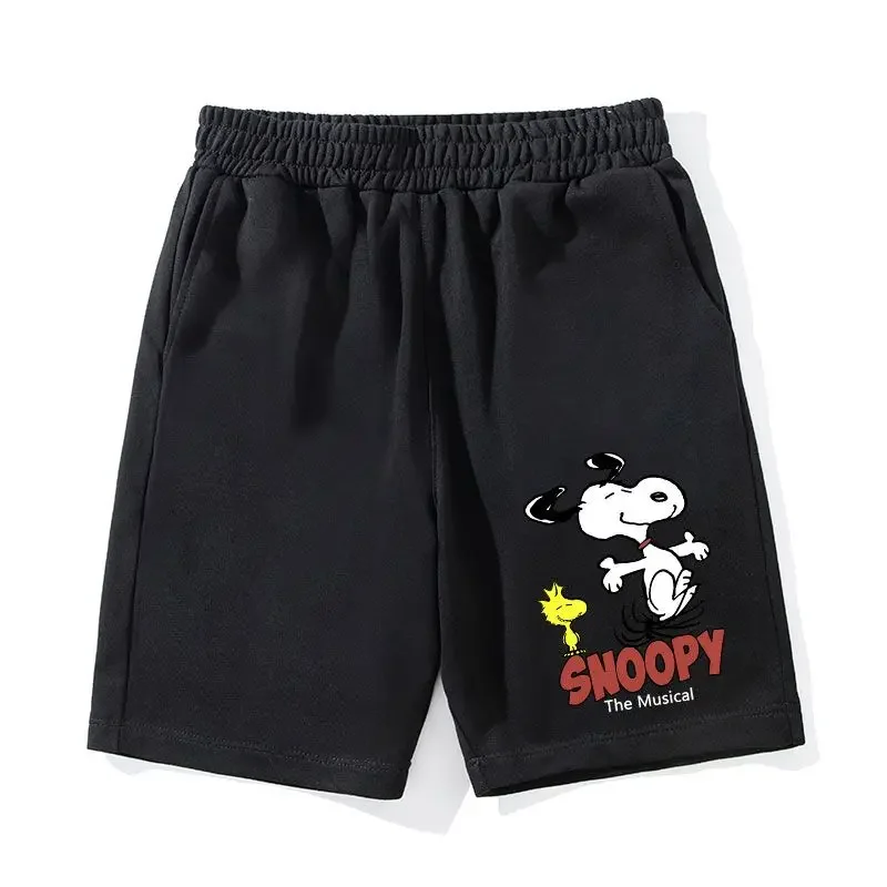 Snoopy Sport Shorts Men Women Summer Cute Fashion Casual Loose Shorts Breathable Sports Fashion Outdoors Shorts Female S-3XL New