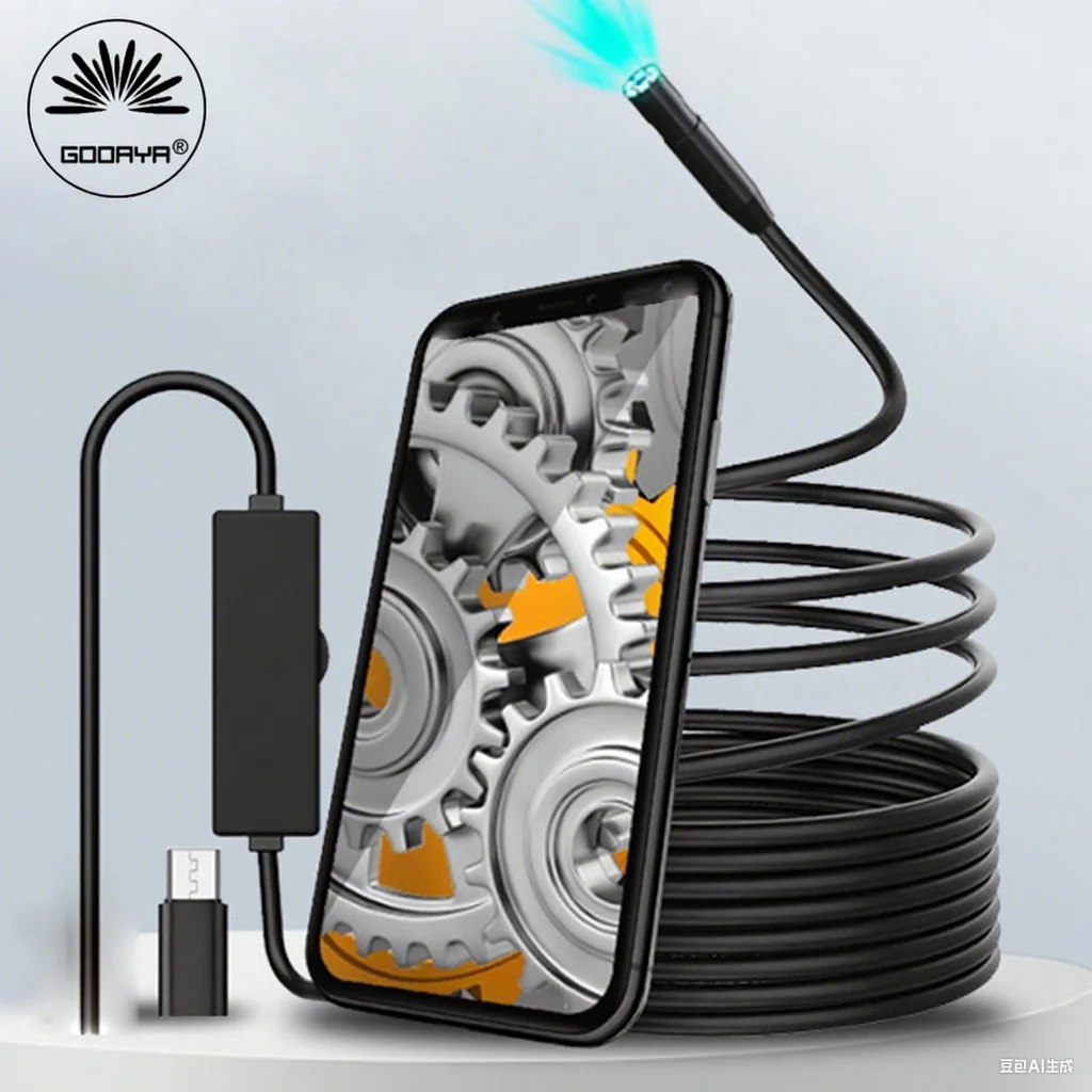 5.5mm USB Camera Endoscope Borescope Inspection Camera Waterproof 1/2/5/10M Flexible Tube Mirco Portable Inspection Camera
