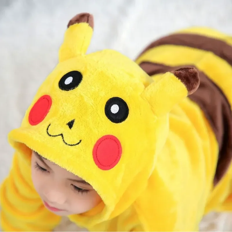 

Теплый фланелевый комбинезон-худи «Пикачу» для косплея для детей и взрослых, мягкая домашняя одежда для осени и зимы, пижама для родителей и детей для девочек