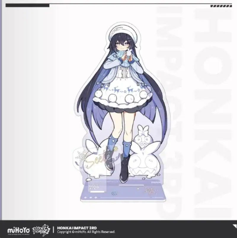

[Genuine]Honkai Impact 3Rd Derivative Products Cosplay Winter Theme Series Character Kiana Seele Acg Fuhua Acrylic Standing Plaq