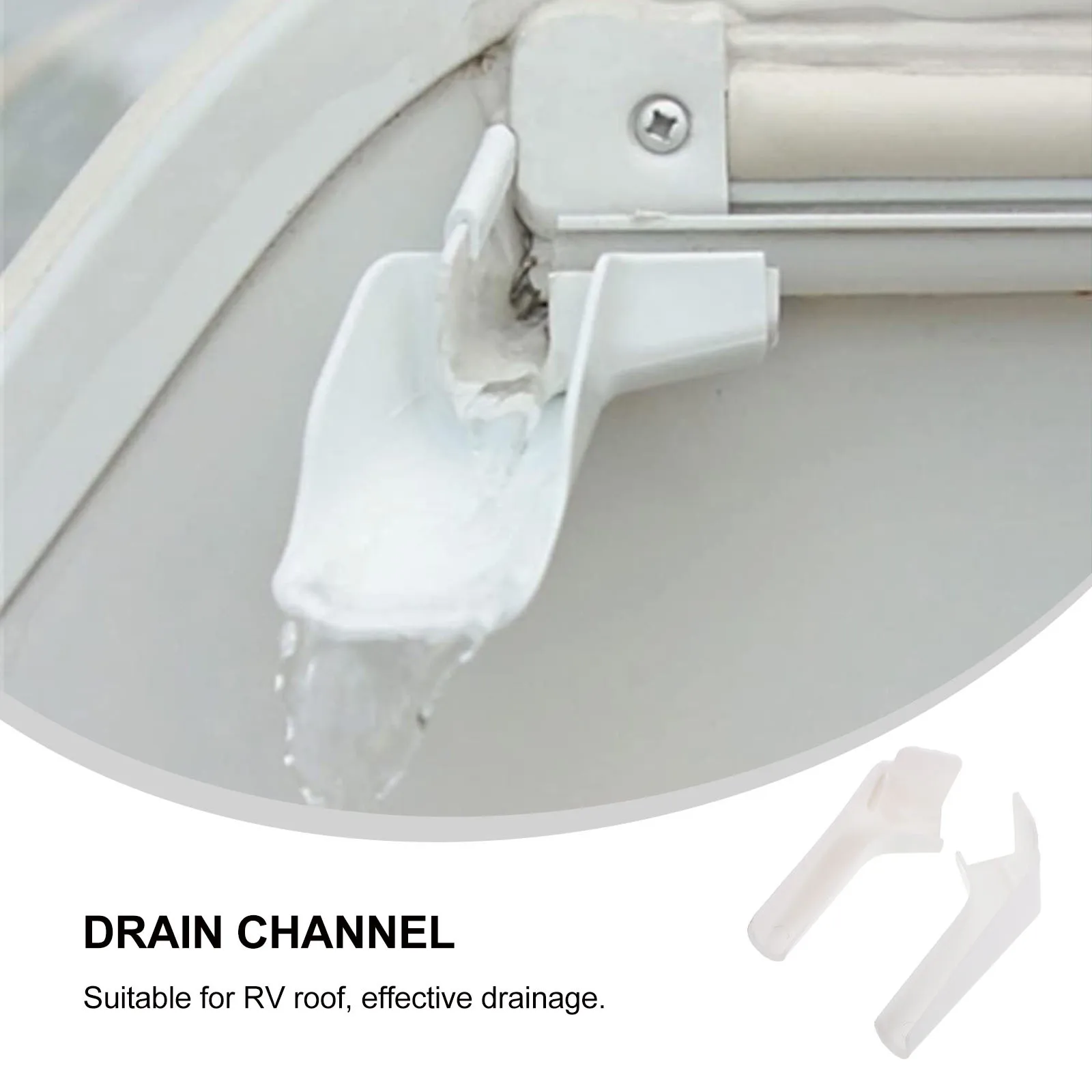 

4Pcs Rv Roof Water Drainage Outlet Gutter Spouts Left Right Rain Diverter Rain Gutter Downspout Rv Gutters Rainwater Gutters