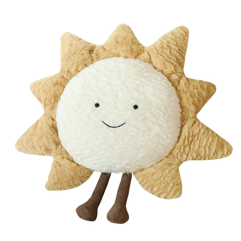 Kawaii Smile Face Moon Star Sun Plushie Stuffed Cute Cartoon Weather Plush Toy for Kid Bedroom Decor Sofa Cushion Throw Pillow