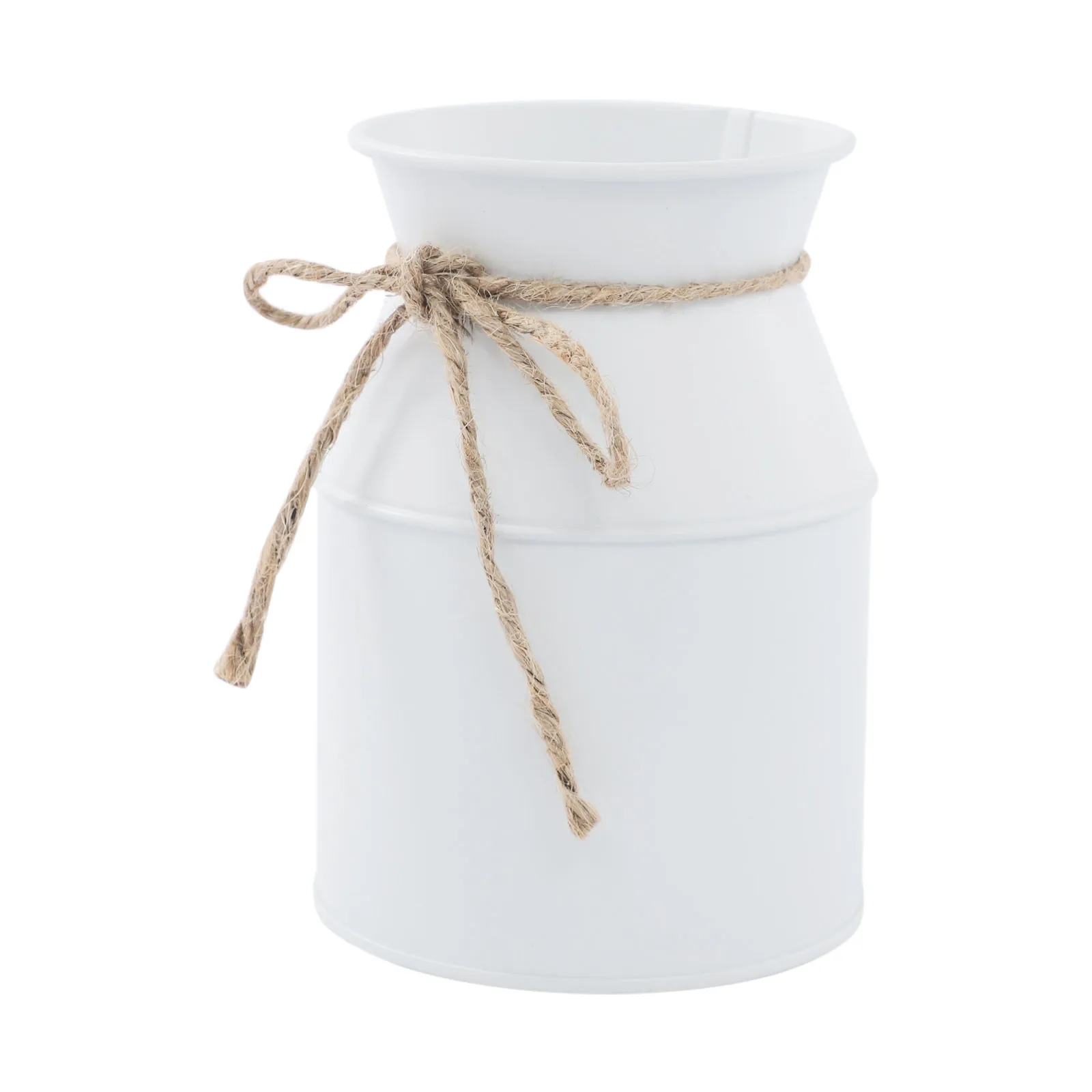 12 قطعة من المزهريات الزهرية، مزهرية زهور يمكن أن تشكل الحليب، مزهرية زهور مع قوس حبل القنب لتزيين الطاولة في حفلات الزفاف والاحتفالات #3