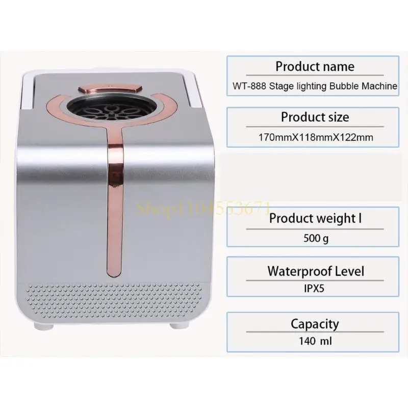 

Best Seller Fun Bubble Machine for Toddlers, Easy To Use 140mL Capacity IPX5 Waterproof Bubble Maker for Outdoor Parties Event