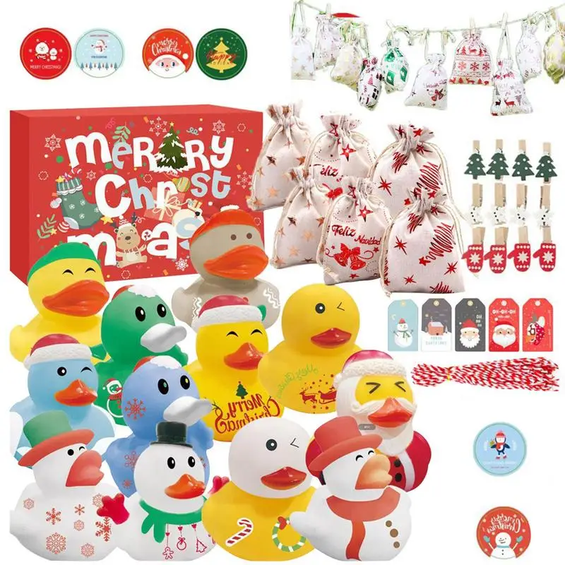 

Rubber Ducks For Pool 60pcs Cute Rubber Ducks Set For Kids Rubber Duck Advent Calendar Set For Christmas Party Gifts For Girls