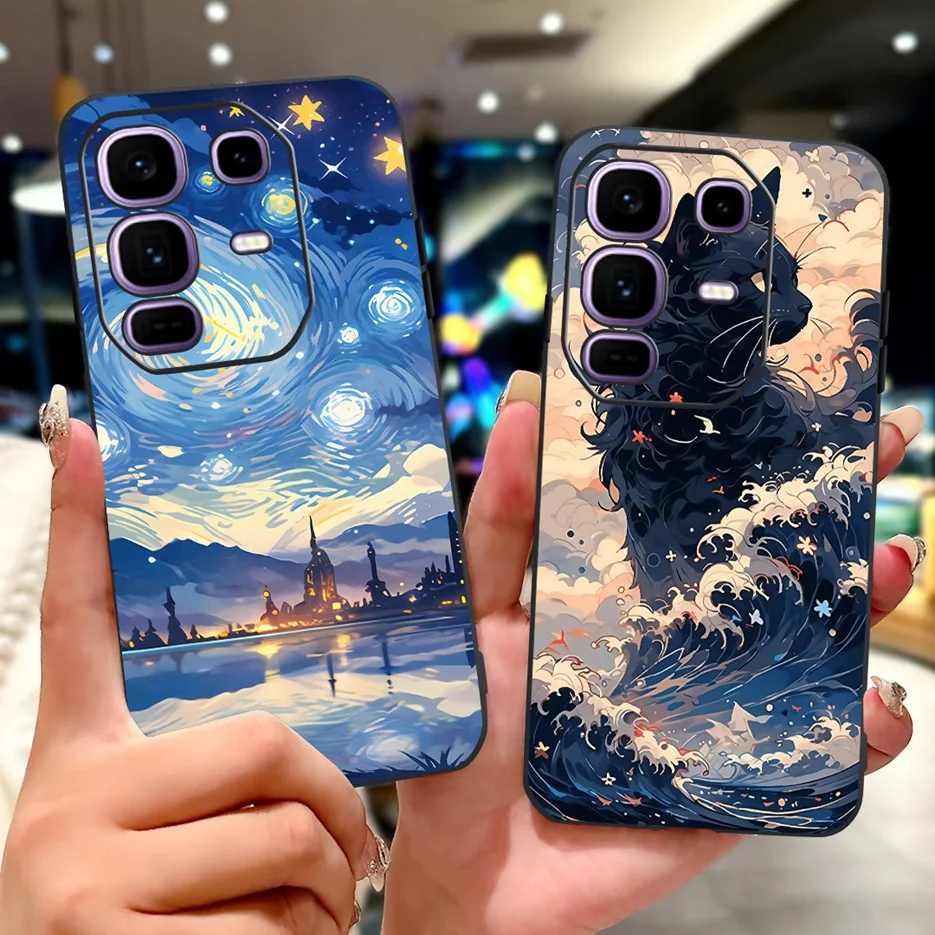 For Infinix Note 50 Pro Plus 5G Case X6856 Luxury Painted Cover Soft TPU Phone Case For Infinix Note 50 Pro 50X Note50 4G Fundas
