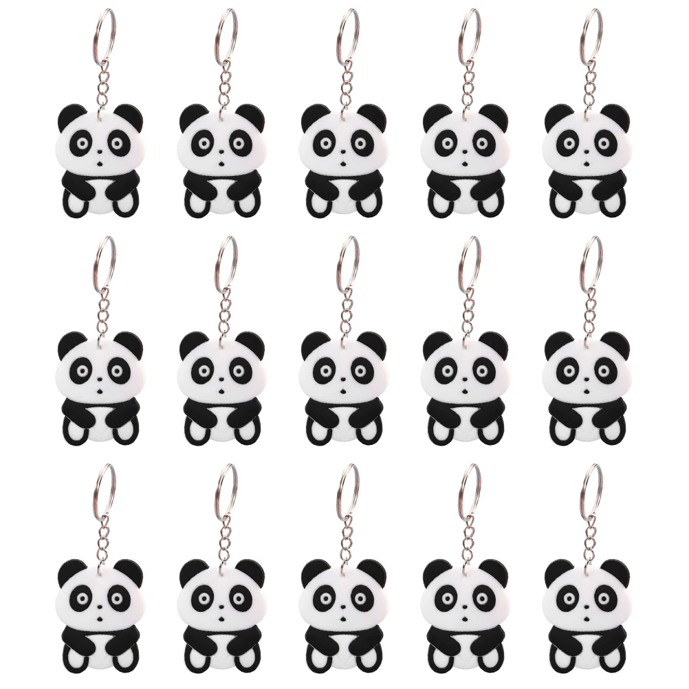 30 قطعة المفاتيح الباندا الكرتون Kawaii المرأة على ظهره Charms حقيبة معلقة حلية ألعاب تذكارية مجوهرات اكسسوارات قسط #5