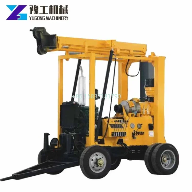 High Performance Wheeled Core Drilling Rig Machine Widely Using Geological Exploration Borehole Water Well Drilling Rig for USA