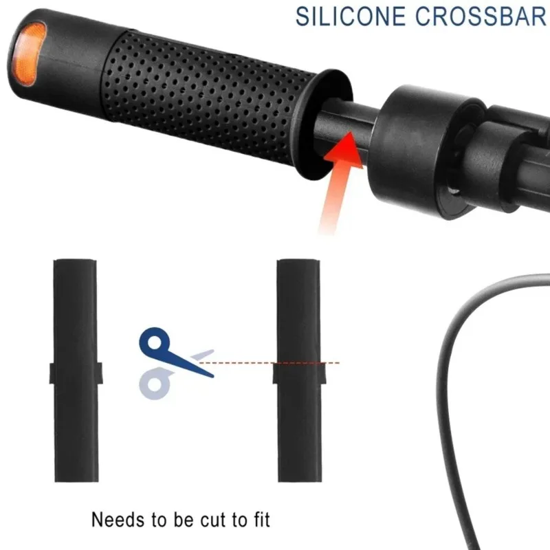 

A06F-For /Ninebot For Scooter Hand Bar Grips With Turn Signal Light Handlebar& Slot Grip Rubber Stopper In Black