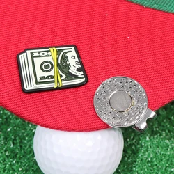 Golf Marker Golf Hat Clip Creative Dollar Currency Baseball Caps Magnetic Metal Clip Golf Training Aids Accessories Gift