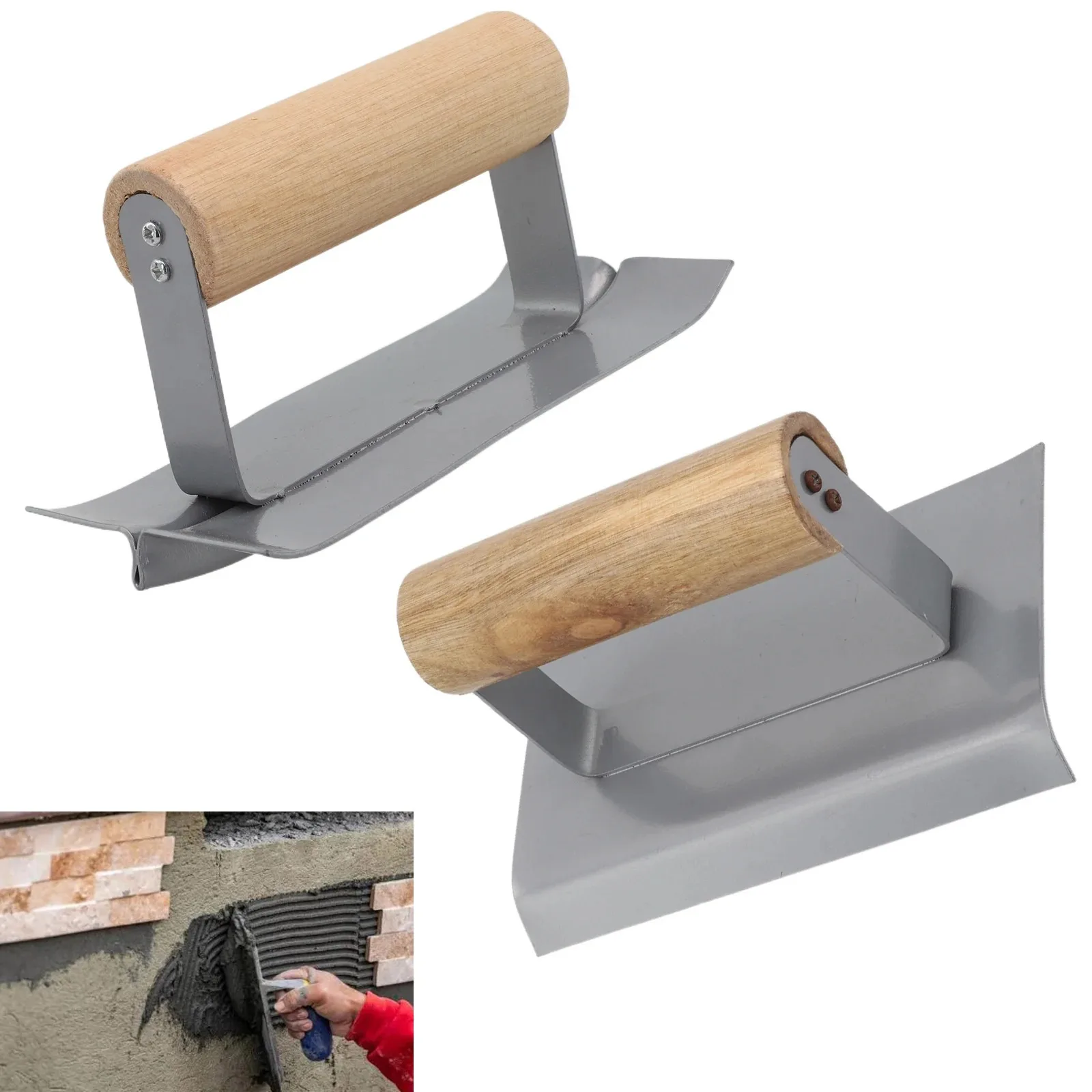 Concrete Edge Trimmer & Cement Groover - Construction Plastering Half-Round Corner Tool for Seam Cutting & Defect Repair