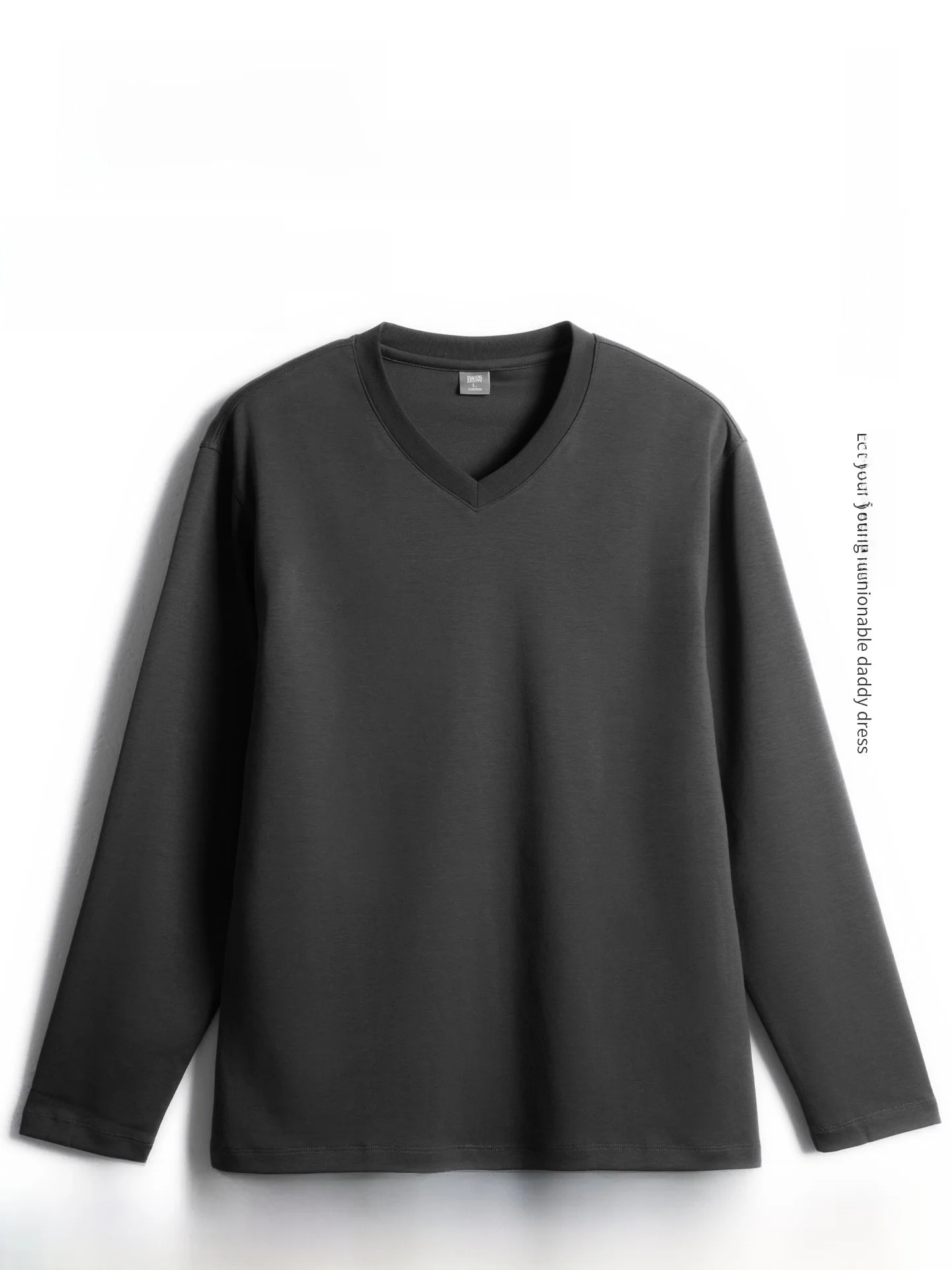 

Loose Modal Long Sve V-Ne T-irt for Dad Autumn Faion Men's Clothing Comfortable Soft Casual Sle ly Men's Top