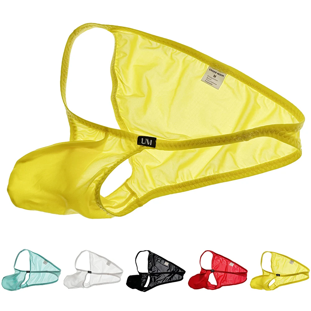 1 قطعة الرجال رقيقة جدا تنفس سيور G-سلاسل انظر من خلال منخفضة الخصر الملابس الداخلية سراويل U-محدب الحقيبة الملابس الداخلية رجل ملخصات