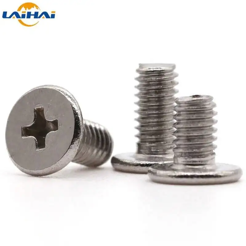 5/ 10/ 20pcs M1.4 M1.6 M2 M2.5 M3 M4 M5 M6 M8 304 Stainless Steel CM Cross Phillips Ultra Thin Super Low Flat Head Screw Bolt