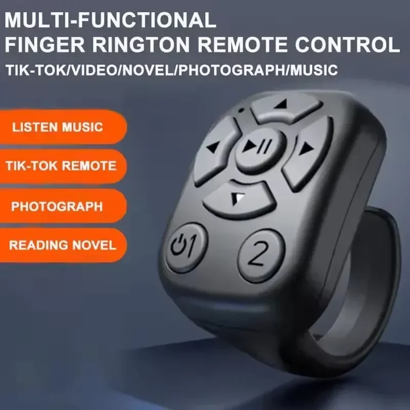 ZLRLMHY Page Turner Continuous Auto Clicker Remote Control Click Device Wireless Selfie Button Scrolling Button Ring Fingertip