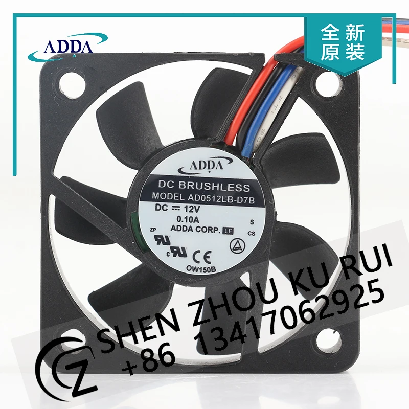ADDA 24V 48V DC 12V 0.10A AC EC 5015 50X50X15MM 5CM 4-wire temperature control chassis Speed adjustment AD5012LB-D7B cooling fan