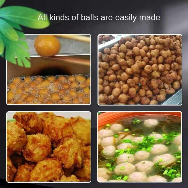 Commercial 13CM Manual Meatball Machine Stainless Steel Vegetable Processing Kitchen Tool for Business Use