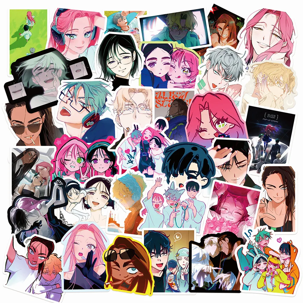 50PCS Alien Stage Anime Graffiti Stickers Decoration Luggage Phone Guitar Scraphbook Waterproof Stickers Party Gifts Kid Toys view 2