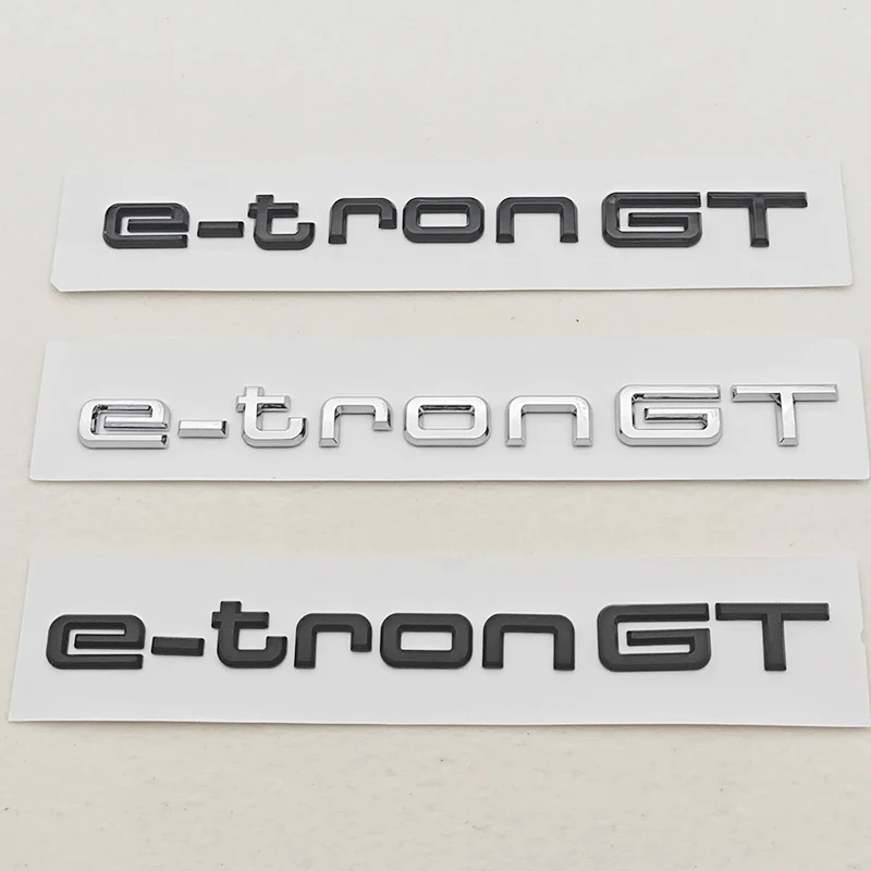 NEW 3D ABS Car Rear Trunk Badge Logo e-tron GT Emblem Sticker For Audi Q4 Q6 e-tron GT e-tron Auto Exterior Accessories