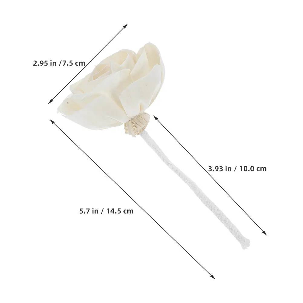 2Pcs Flower Diffuser Cotton Rope Artificial Essential Oil Reed Sticks Home Office Scented Flower Diffuser Sticks