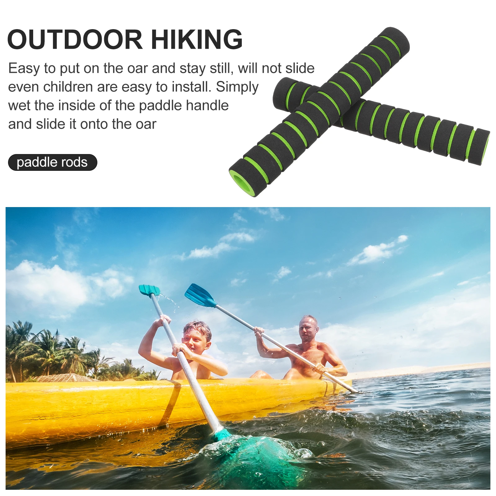 

Oars Non-Slip Cover Kayak Paddle Grips Soft Foam Handlencover Canoe Accessories Padded for