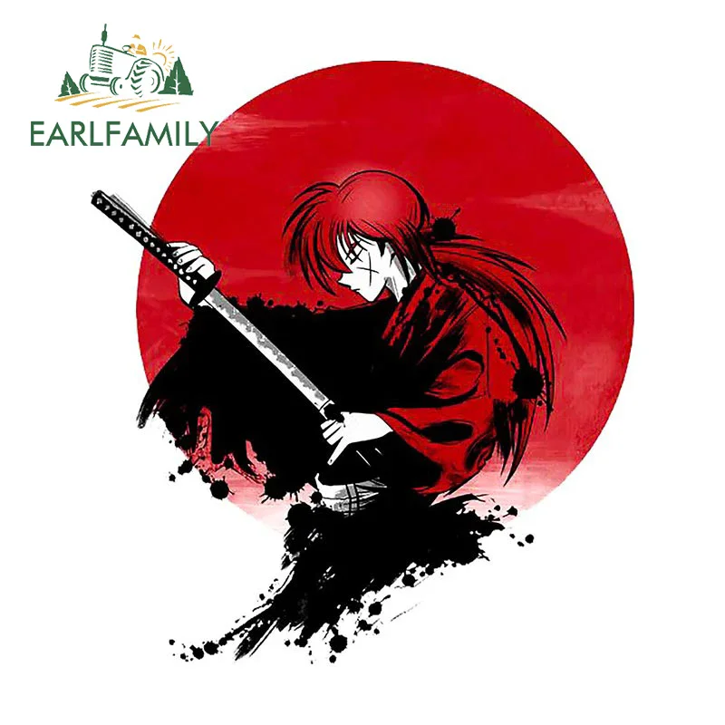 EARLFAMILY 13cm x 10.3cm Japanese Samurai Tattoo Vinyl Car Sticker Occlusion Scratch Rearview Mirror Decal Waterproof Decor - Image 4