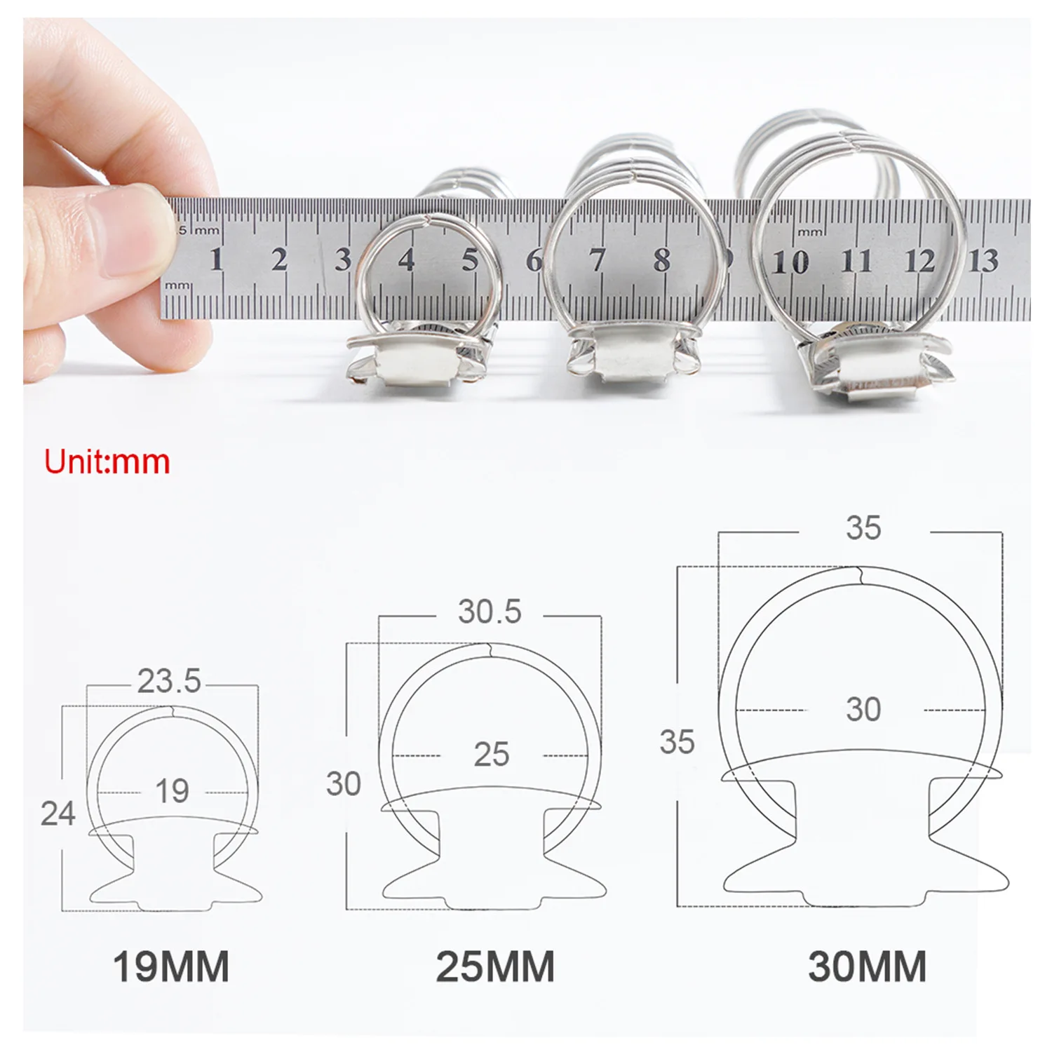 30mm A5A6A7 Notebook 6-Hole Binder Clips Binding Replacement Clip Metal Rings Accessories Loose-leaf Budget Binder Binding Rings