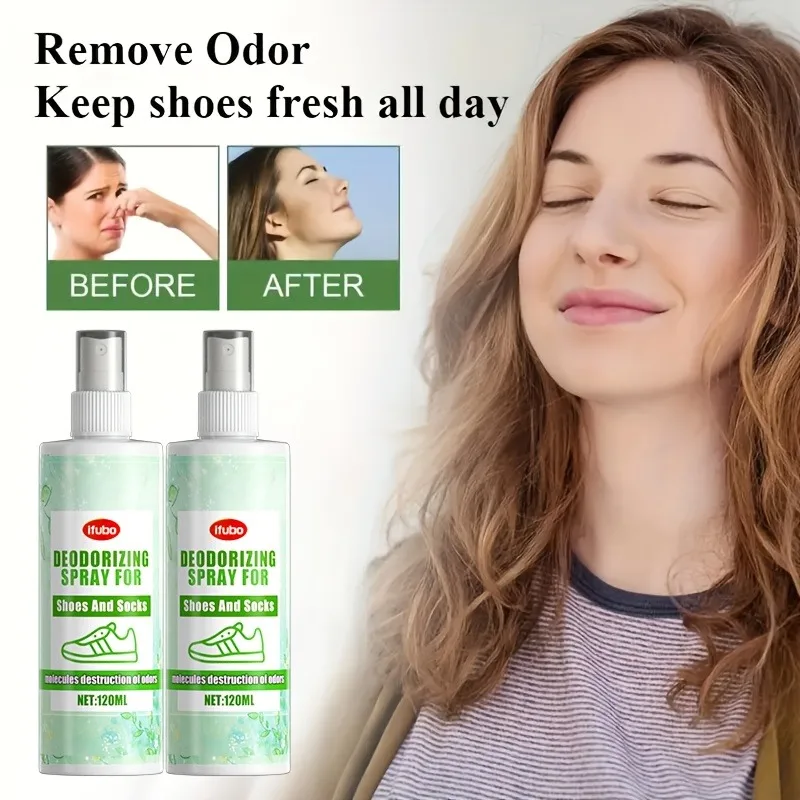 Multifunctional Shoe & Sock Deodorant Spray: Eliminates Odors in Restrooms/Kitchens/Car Interiors, Shoe Cabinet Care