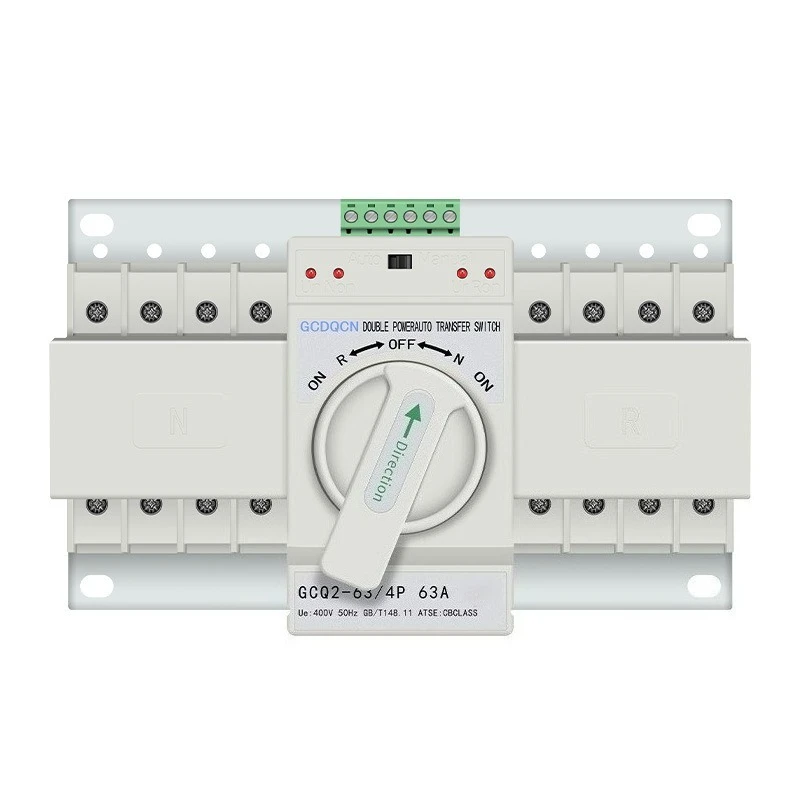 For Dual Power Automatic Transfer Switch 220V Home 63A 100A 125A 3-Phase ATS 4-Wire 380V 4P