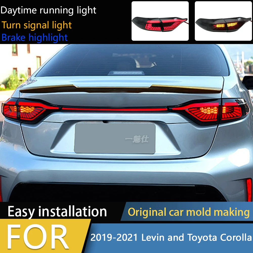 

Car Styling for Toyota Corolla Tail Lamp 2019 2020 Toyota Levin Tail Light US Version DRL Fog Brake Turn Signal Reversing