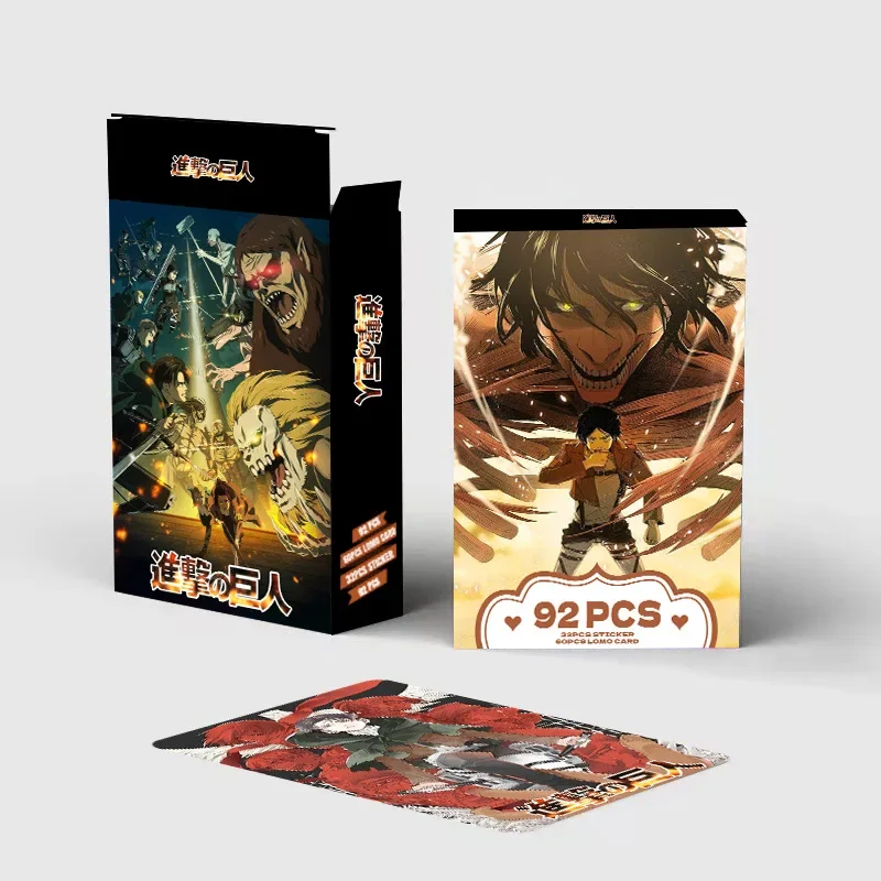 60PCS Exclusive Design LOMO Card 30PCS Anime Character Premium Stickers Pretty Non Repetitive School Supplies Limited Edition