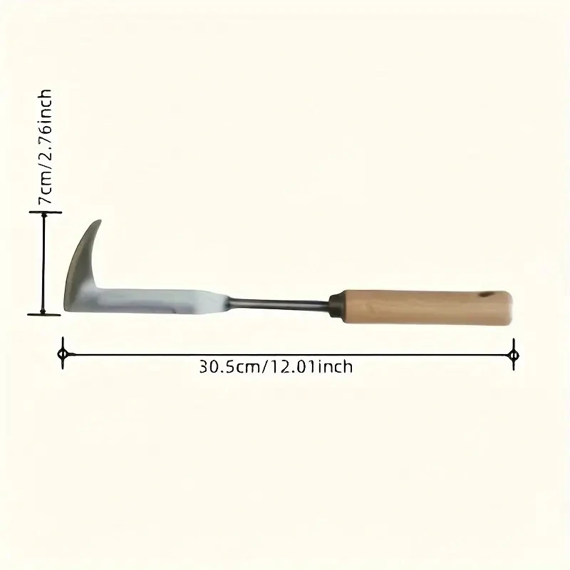 Heavy-Duty Carbon Steel Hand Shovel Ergonomic Grip Manual Weeding Tool for Road Cracks And Gardens