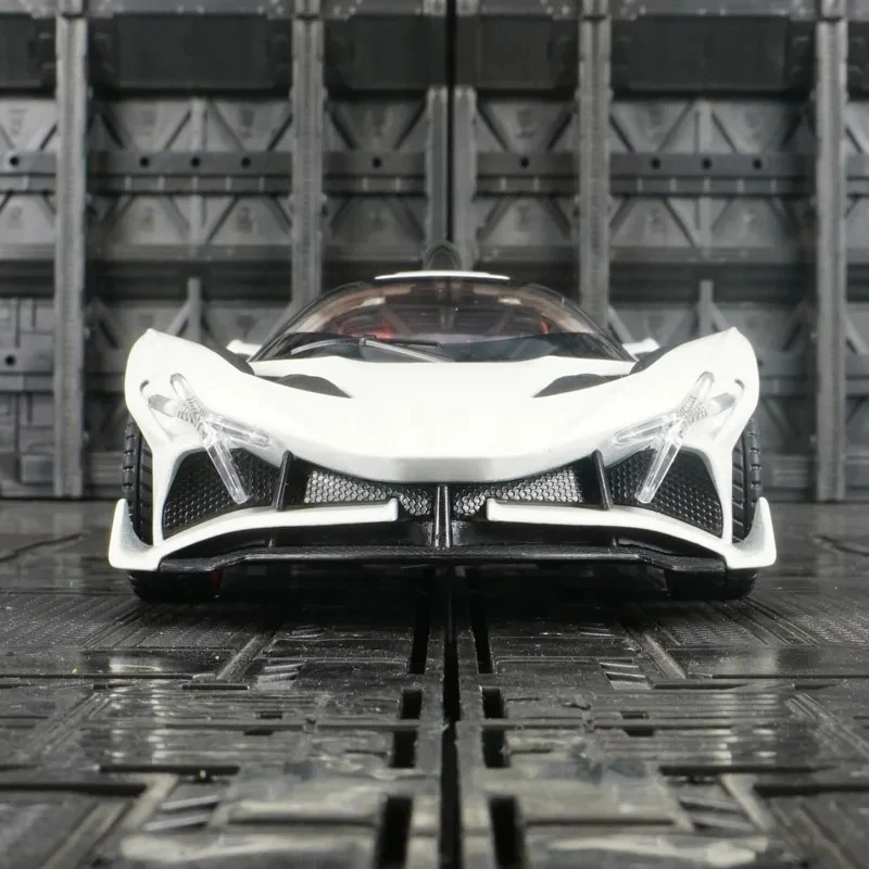 Per simulazione 1:24 EVO modello di auto da corsa in lega con porte che possono essere aperti con feedback di suono e luce, regalo per auto giocattolo per bambini