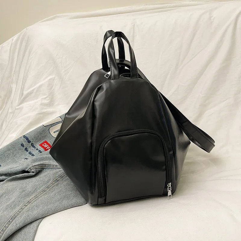 Fashion Double Shoulder Bags PU Leather Backpacks Vintage  Backpack Female Schoolbag Travel Bags Knapsack mochilas mujer