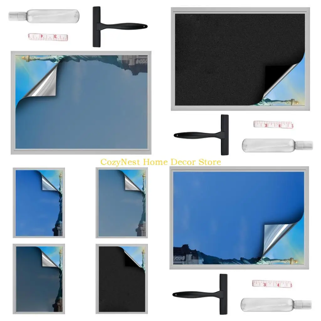 92MF Mirror Effect Window Film 40X500cm Offers Daytime Privacy And 99% Sunlight Reduction