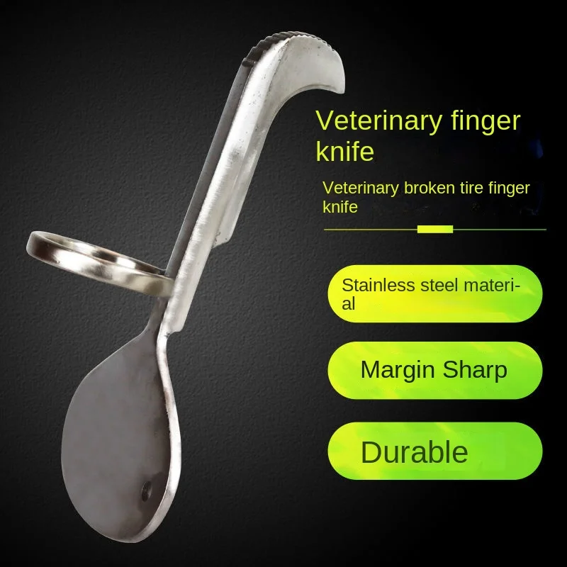 Finger Knife Horse Cattle Sheep Surgery Broken Fetal Stainless Steel Band Ring Dedicated Large Animal Obstetric Equipment Tool