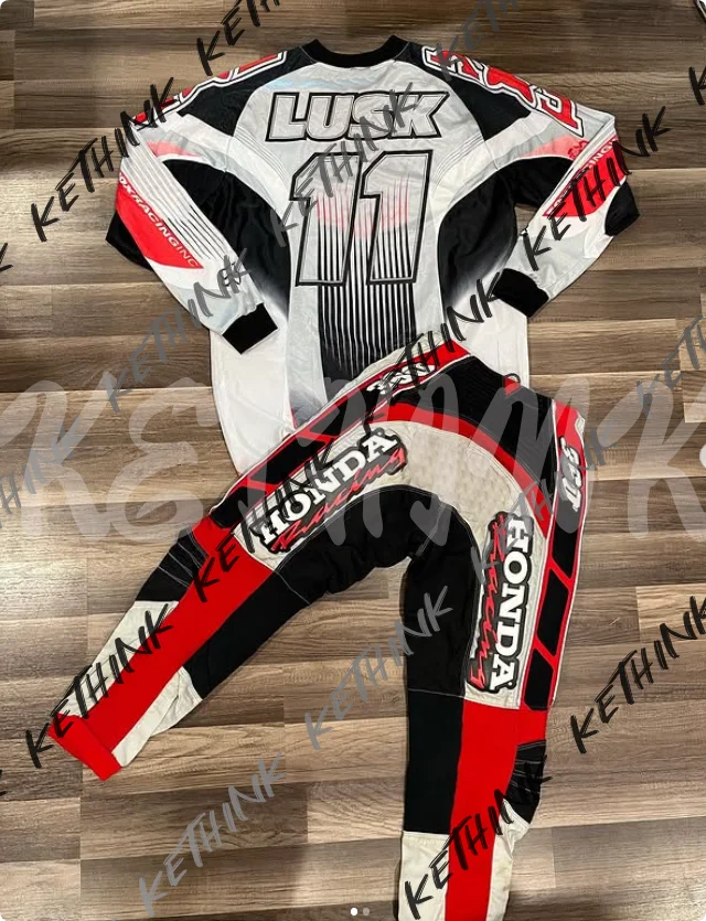 

Honda Motorcycle Quick Drying Shirt Set, #11 LUSK Long Sleeved Breathable Riding Suit Set Y2k OffRoad Motorcycle Daily Equipment