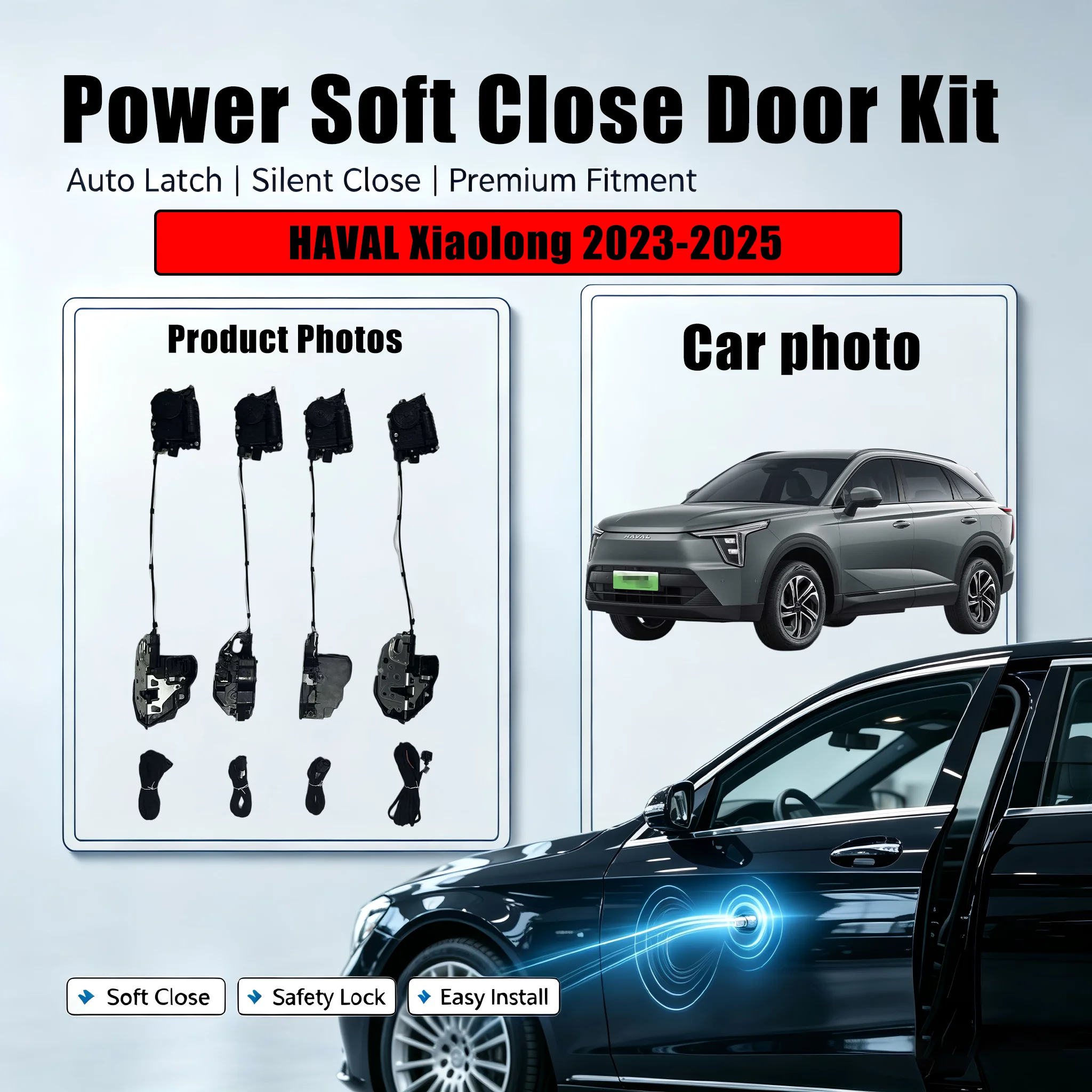 Xcar for HAVAL Xiaolong 2023-2025 Car OEM Automatic Soft Close Door Electric Suction Kit Auto Power Closing