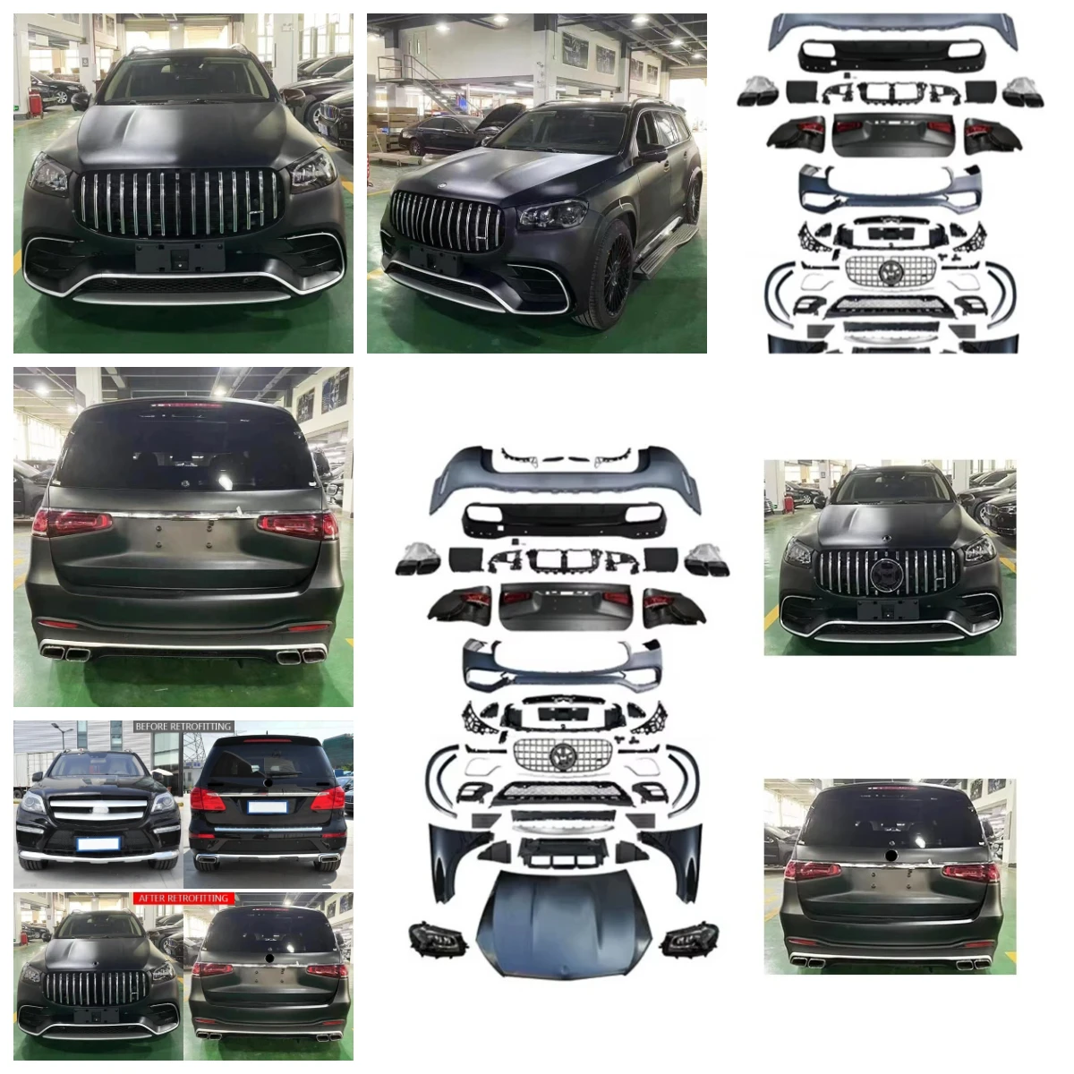 

Dream Garage GL X166 GLS X166 2012-2019 Upgrade GLS X167 New Condition Front Bumper Rear Bumper Hood Tailgate Suitabie For