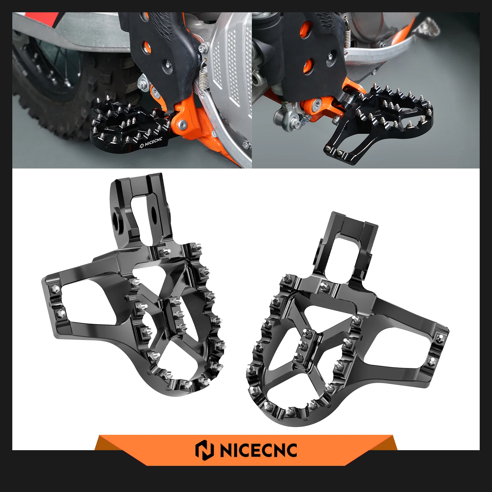 

For KTM EXC 300 EXC-F 450 350 250 XCW-F 500 Husqvarna TE 300 TE 250 2017-2023 Extended Foot Pegs Footrests For GasGas EC 300 250