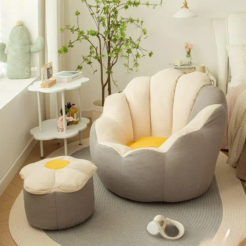 Single recliner tatami lazy sofa sleepable reclining bedroom small sofa bean bag sofa chair